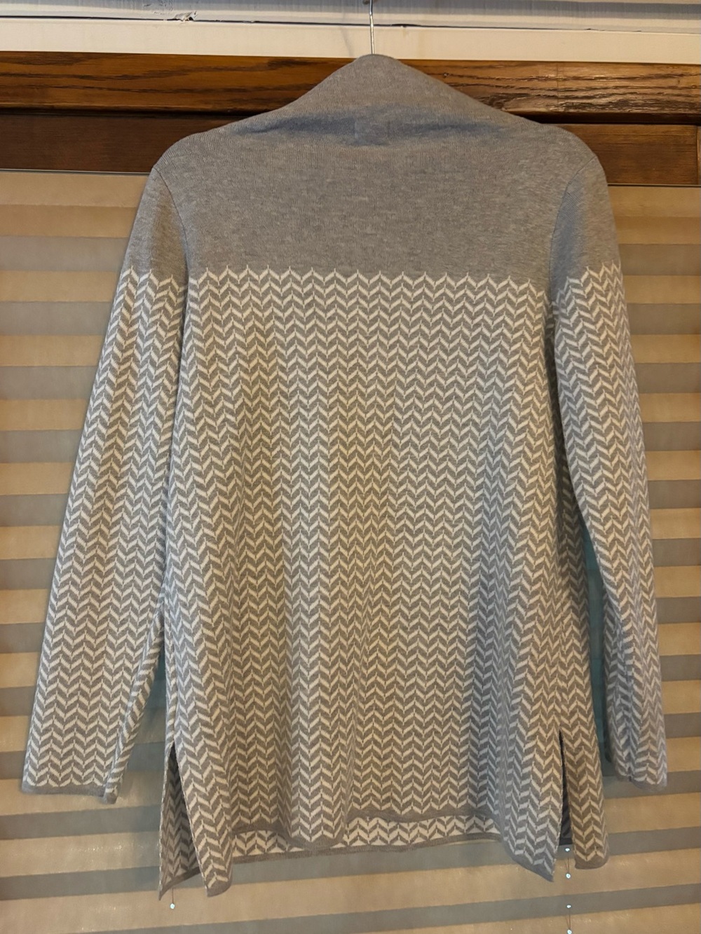 Light Gray Chevron pull over Sweater